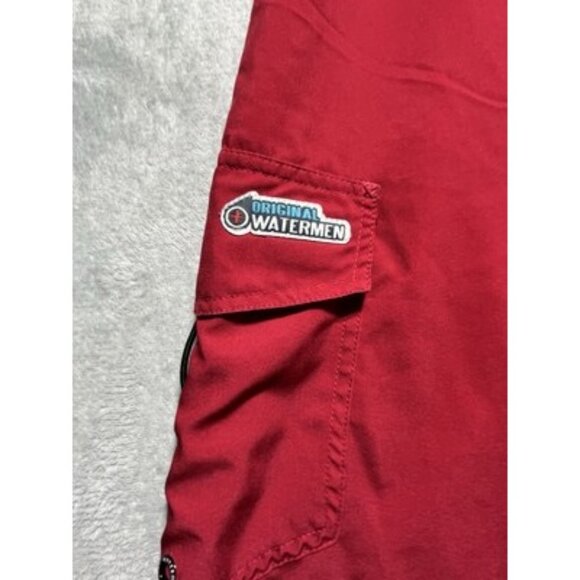 Men’s Red Original Watermen Life Guard Swim Trunks Size 34 - Picture 10 of 11